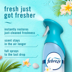 Febreze Air Mist Bora Bora Waters odor fighters focused on eliminating smells.