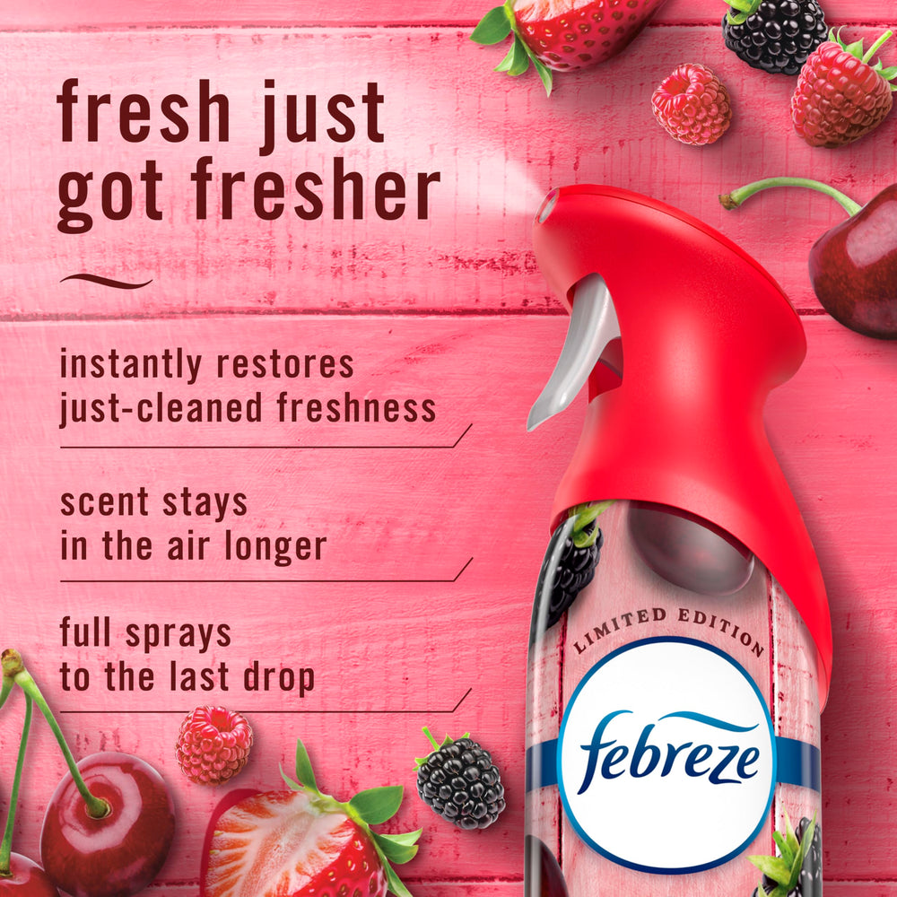 Febreze Air Mist fine-mist dispersion demonstrates even room coverage