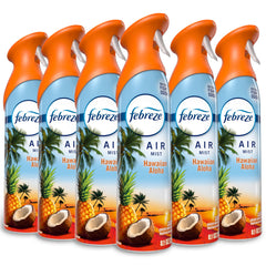 Febreze Air Mist Hawaiian Aloha bottle releasing tropical freshness in any room