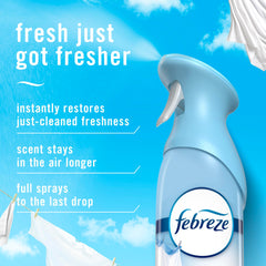 Febreze Air Mist Linen & Sky nozzle spraying to freshen kitchens after cooking