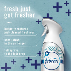 Febreze Air Mist in kitchen scene highlighting odor elimination and fresh aroma.