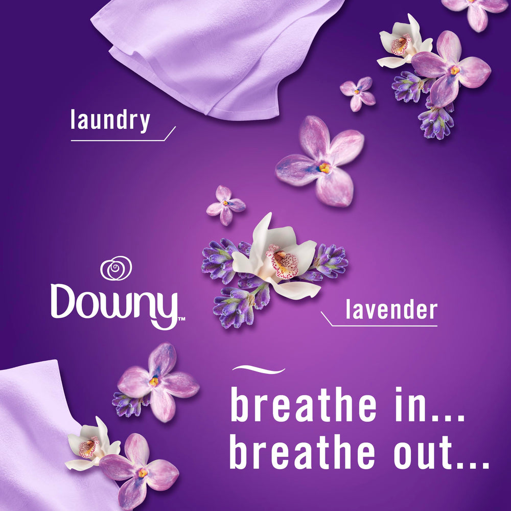Febreze Air Mist Lavender flowers releasing calm, floral notes in bedrooms.