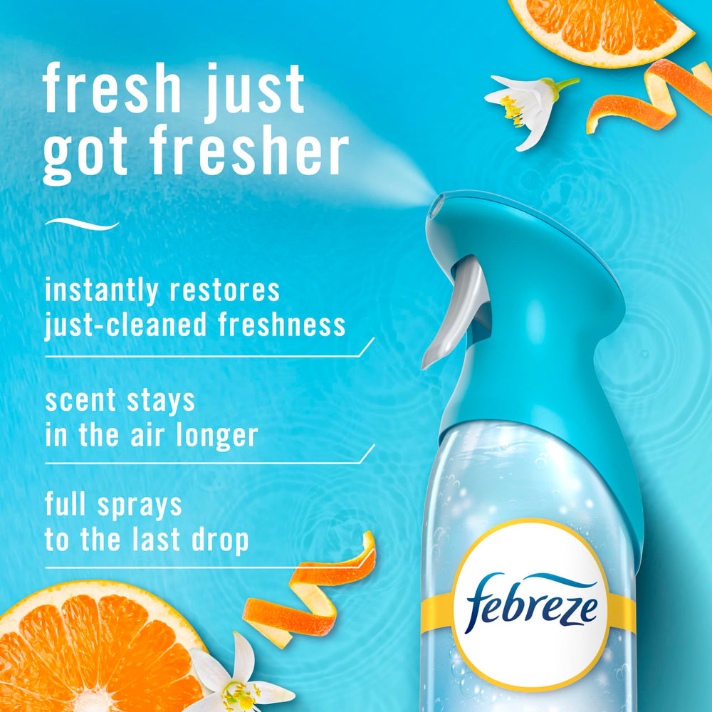 Febreze Air Mist Mood Mix in bathroom scene neutralizes bathroom smells on contact