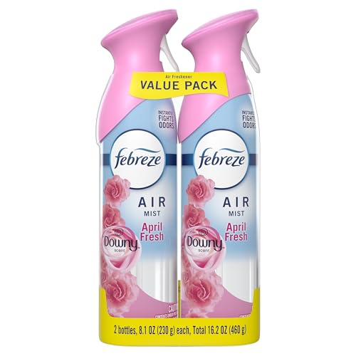 Febreze Air Mist nozzle design shows 100% natural propellant for consistent spraying.