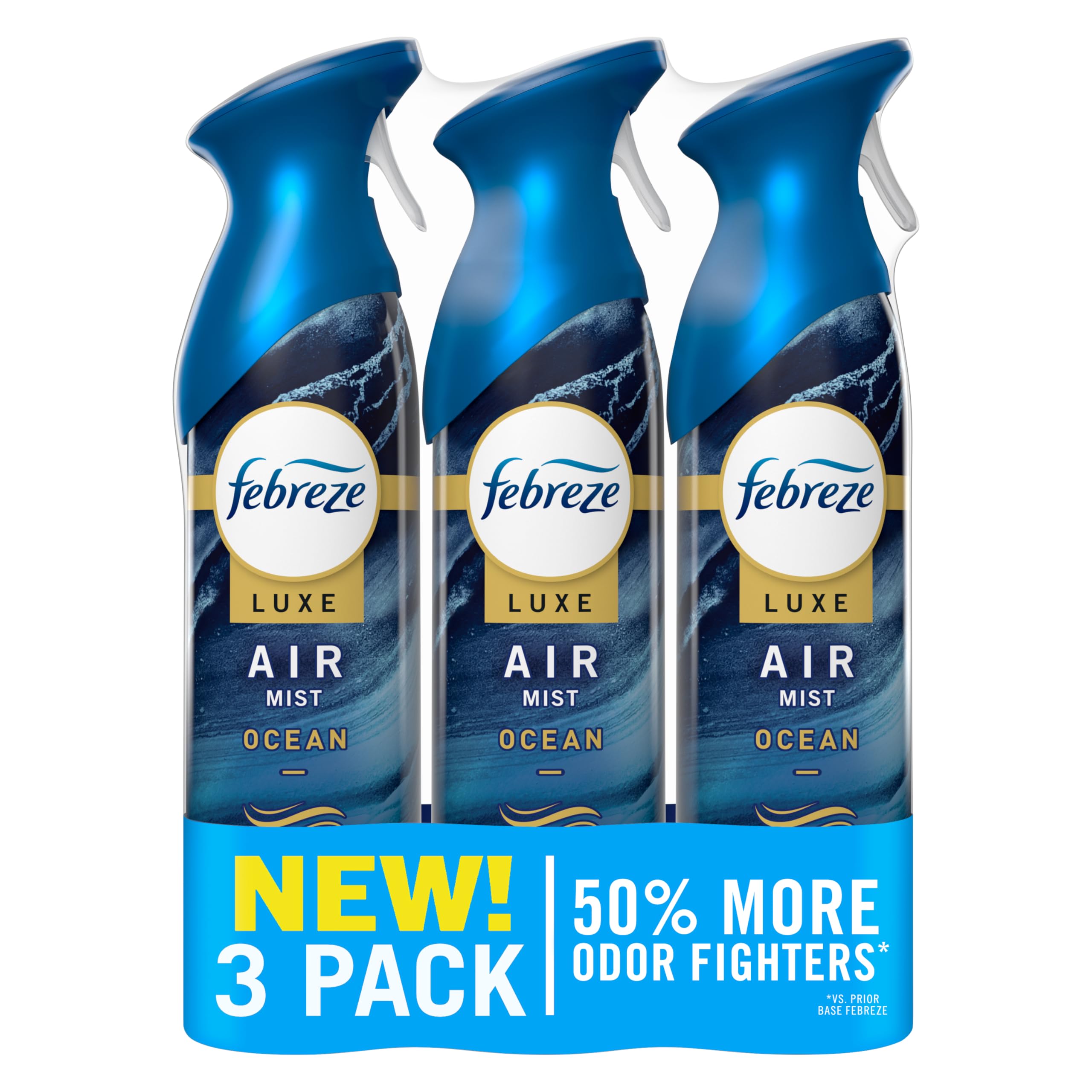 Febreze Air Mist Ocean bottle delivers fast, long-lasting fresh scent for any room.