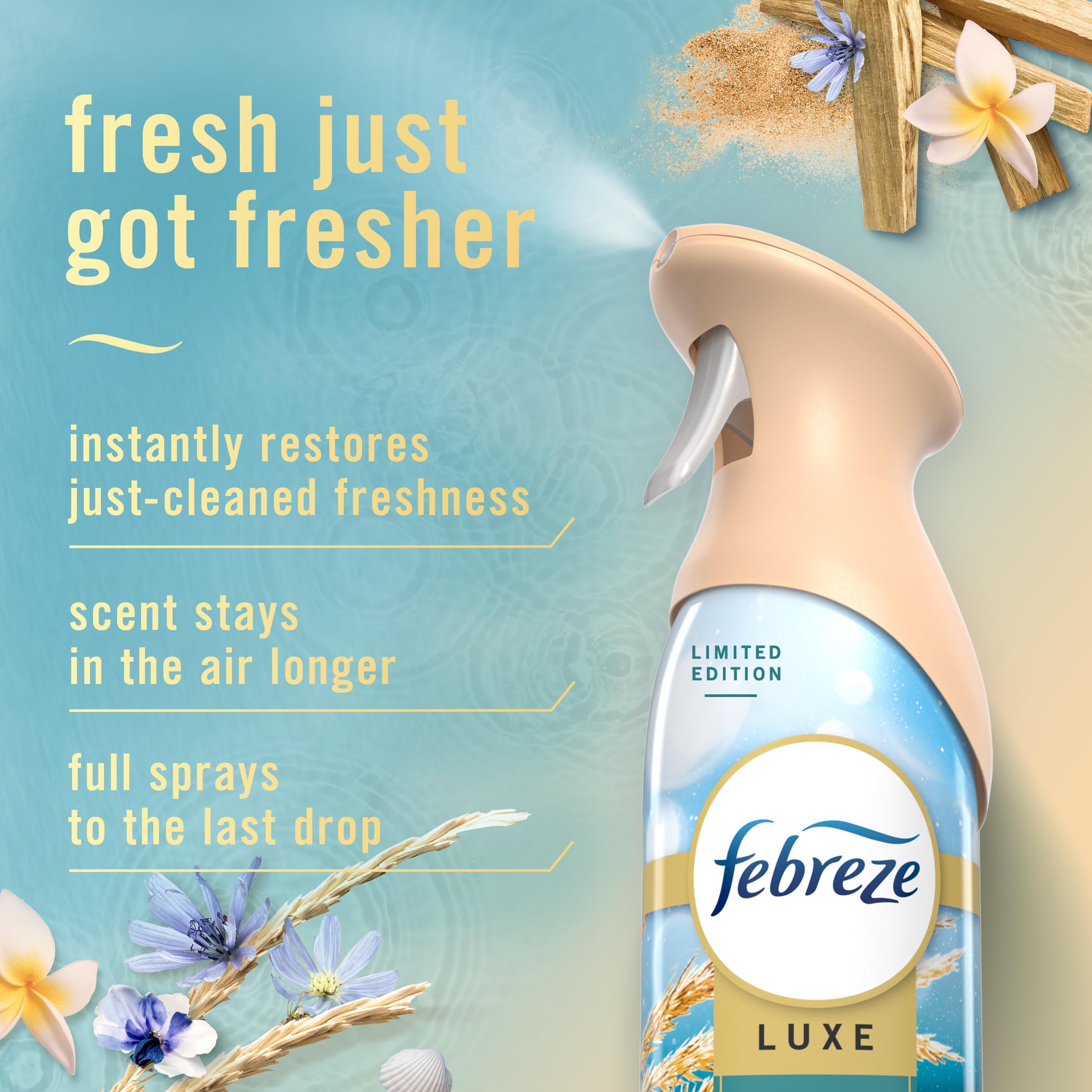 Febreze Air Mist Summer Golden Hour bottle-close aroma evokes sunset vibes.