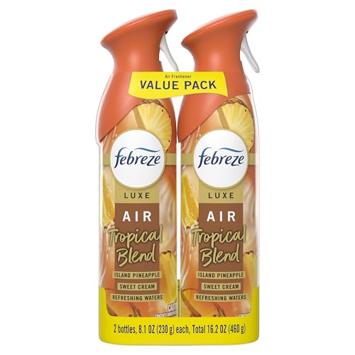 Febreze Air Mist Tropical Blend odor fighters at work in a room