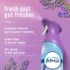 Febreze Air Mist Twilight Lavender in a bright living room setup