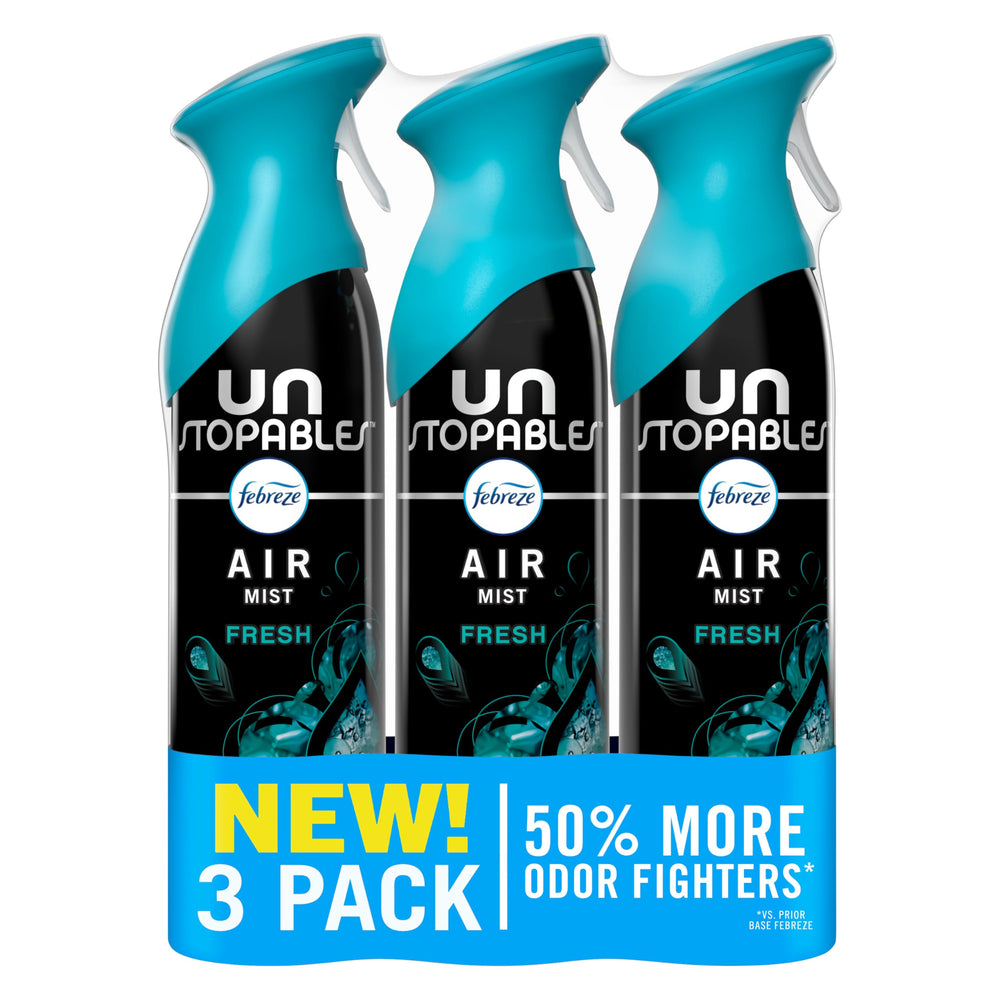 Febreze Air Mist Unstopables Fresh bottle ready to refresh any room.