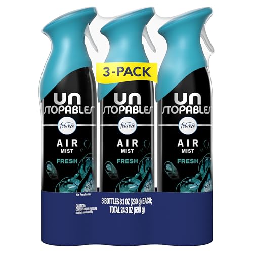 Garage space refreshed by Febreze Air Mist Unstopables Fresh.