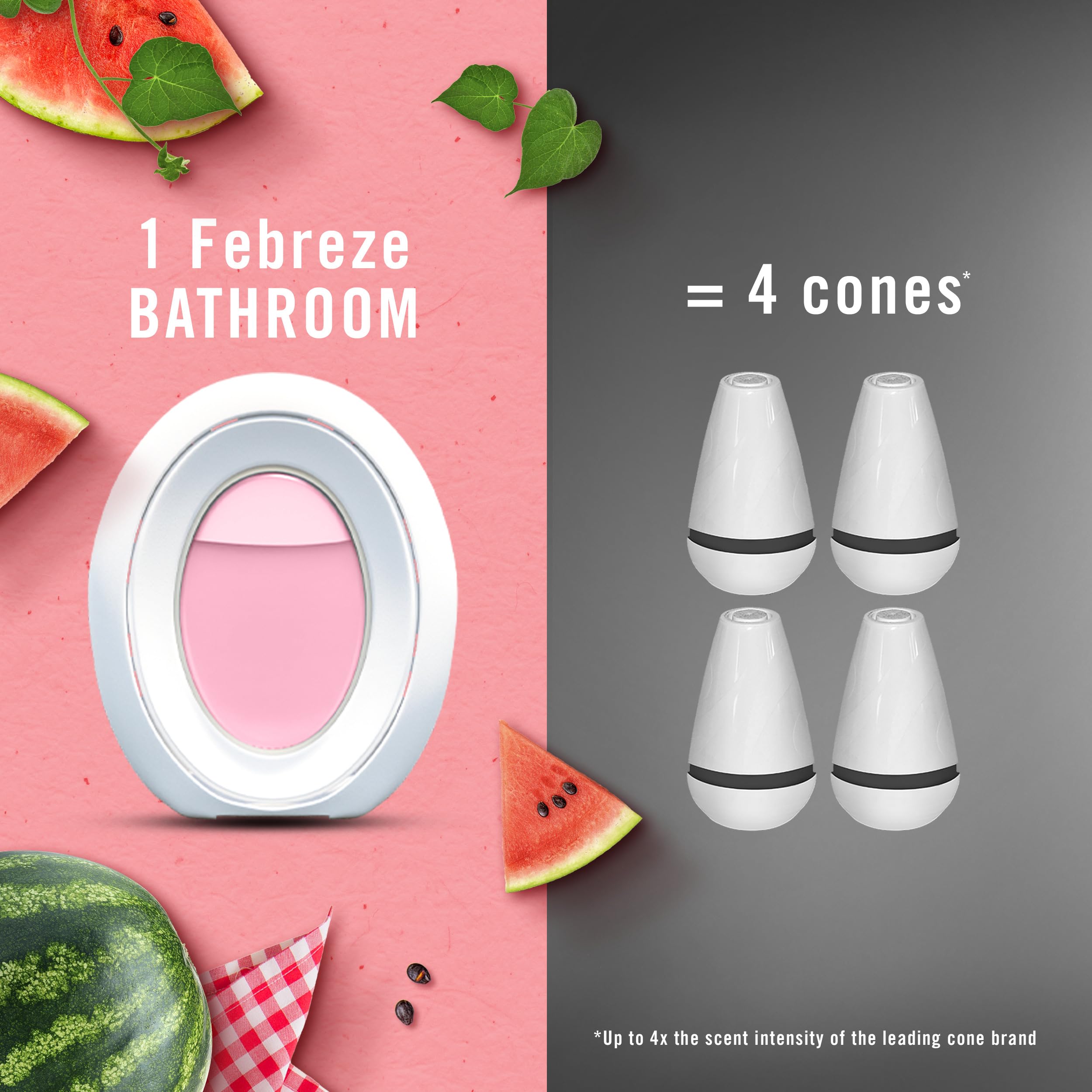 Febreze Bathroom discreet unit fits tight corners like litter areas.