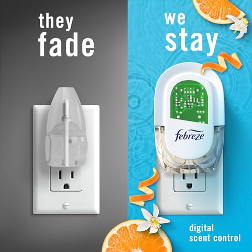 Bathroom scene with Febreze continuous fragrance during routines