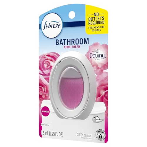 Febreze Bathroom visible scent diffusion for consistent freshness.