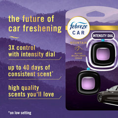 Febreze Car Mountain vent clip in-vent delivers steady scent.