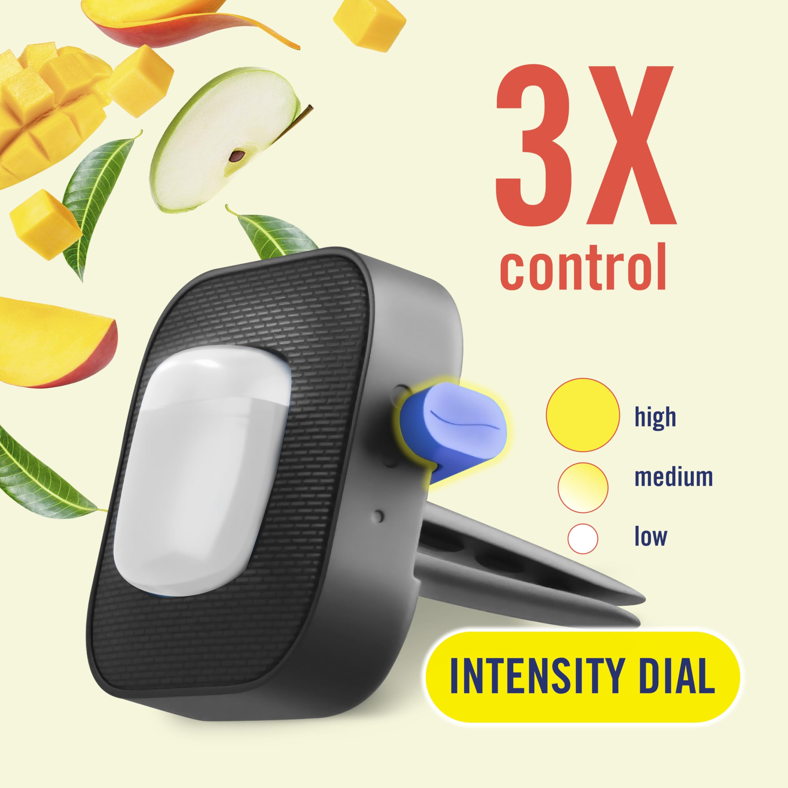 Easy vent attachment for mess-free fragrance release.