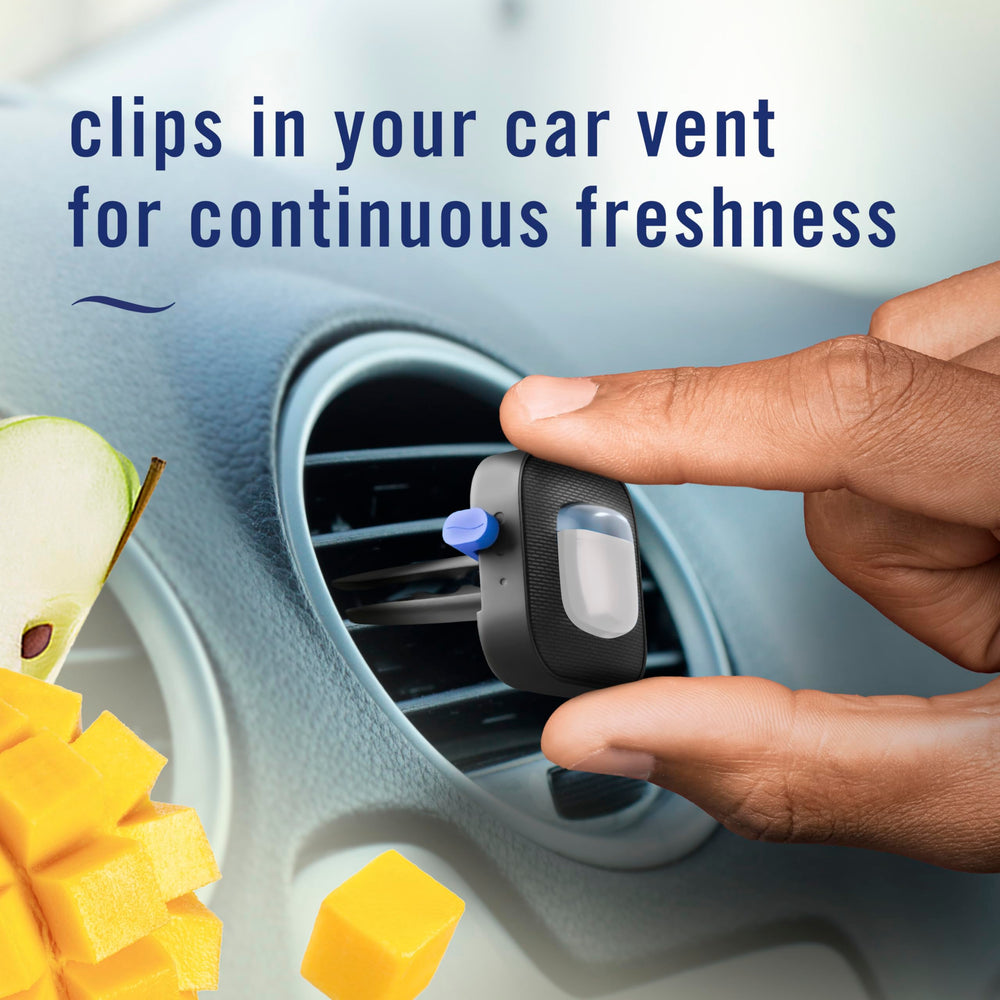 Compact vent clip design blends with cabin.
