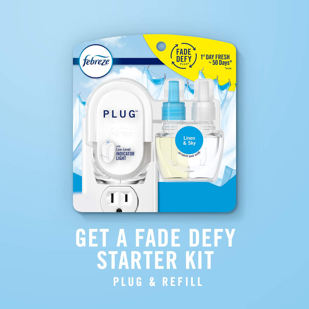 Febreze Fade Defy Plug Apple Mango Sunshine refill, great for bathrooms and hallways