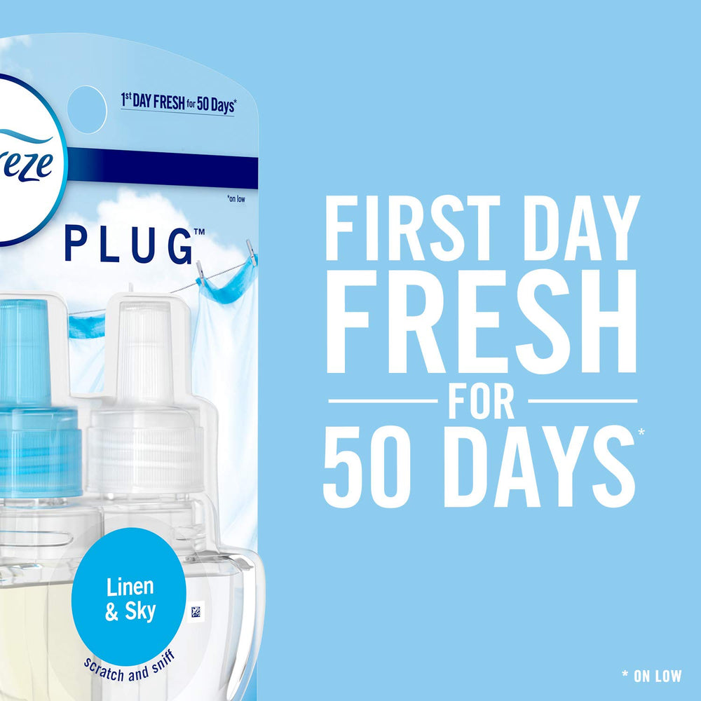 Febreze Fade Defy Plug Apple Mango Sunshine refill, rotates in upside-down outlets