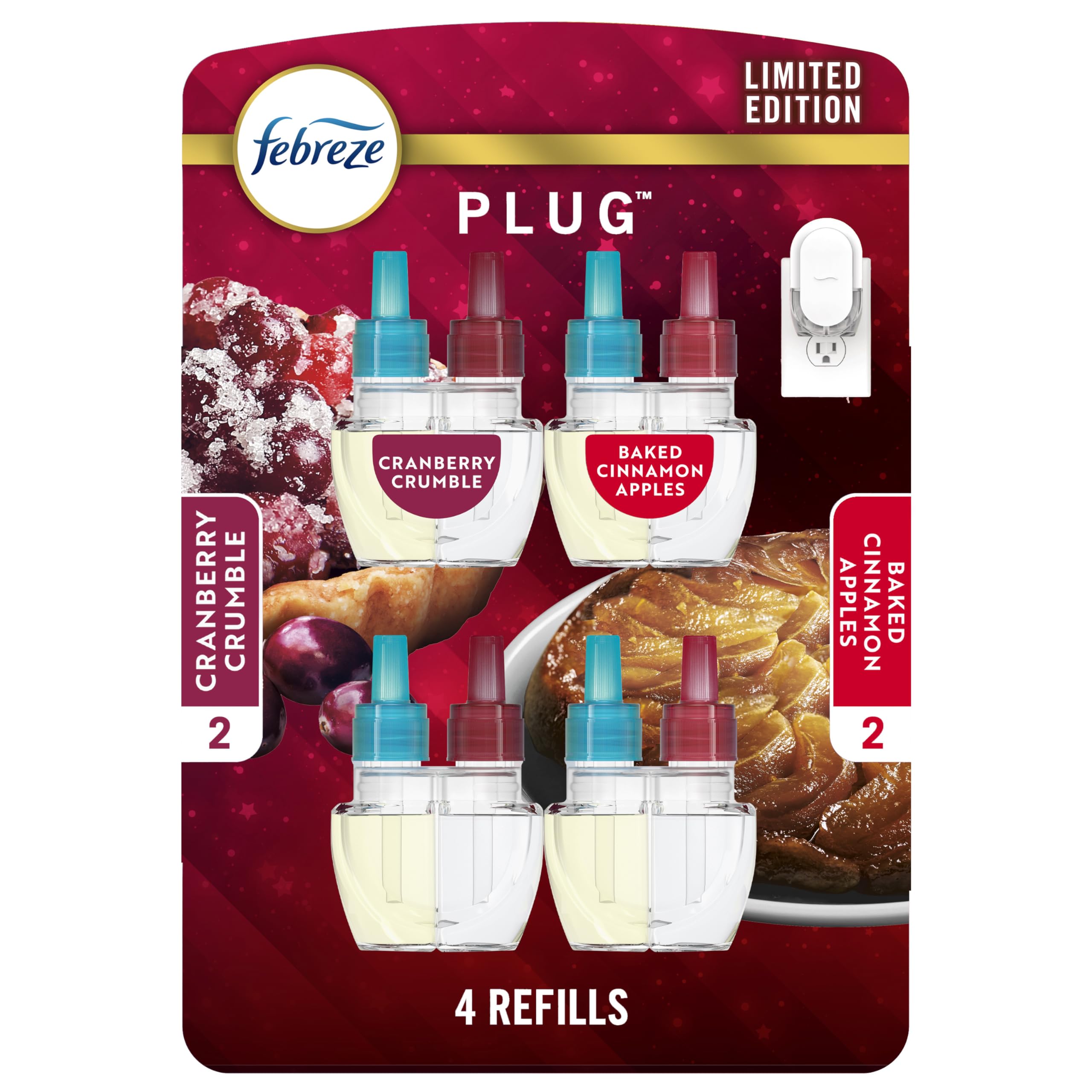 Febreze Fade Defy Plug with Baked Cinnamon Apples scent fills a room with warmth