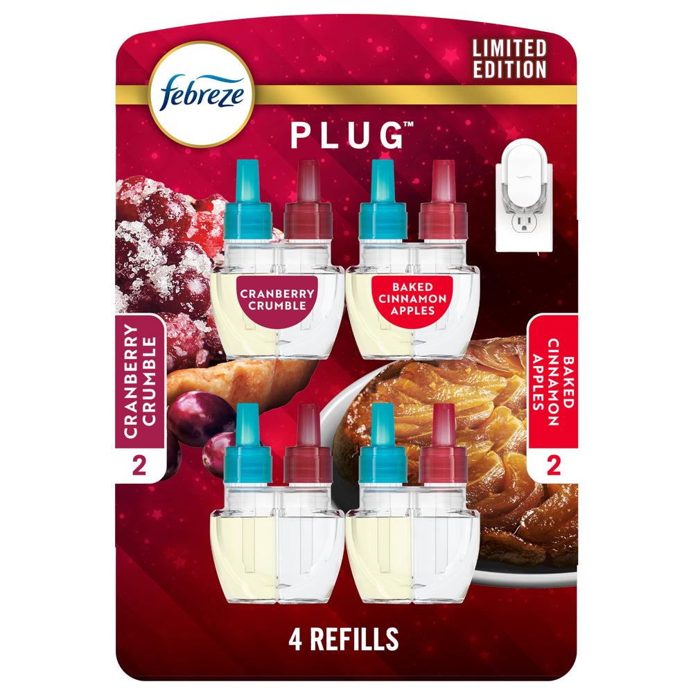 Febreze Fade Defy Plug with Baked Cinnamon Apples scent fills a room with warmth