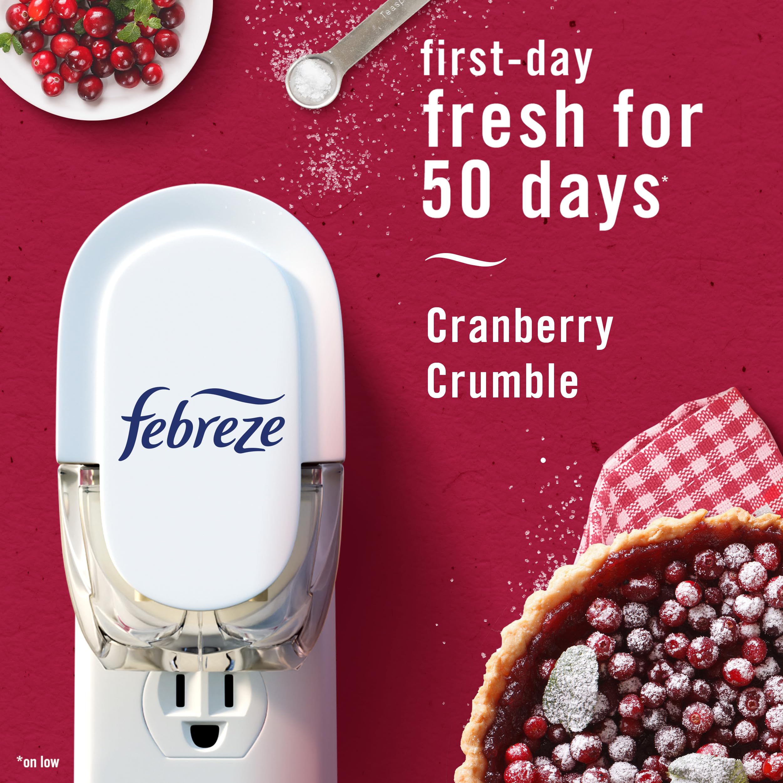 Febreze Fade Defy plug indicator light signals refill needs and ensures continuous freshness