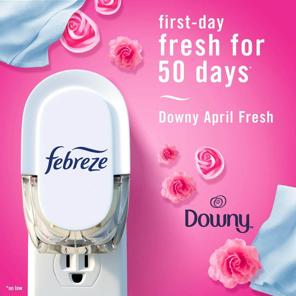 Febreze Fade Defy Plug rotates to stay oriented in upside-down outlets.