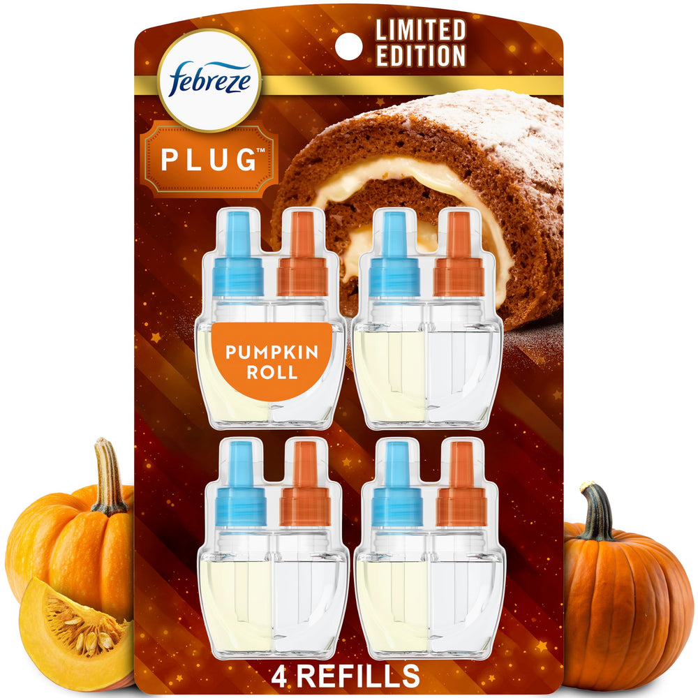 Febreze Fade Defy plug showing outlet rotation for flexible placement and lasting fragrance