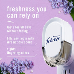 Febreze Fade Defy PLUG refills, four-count, for long-lasting fragrance.