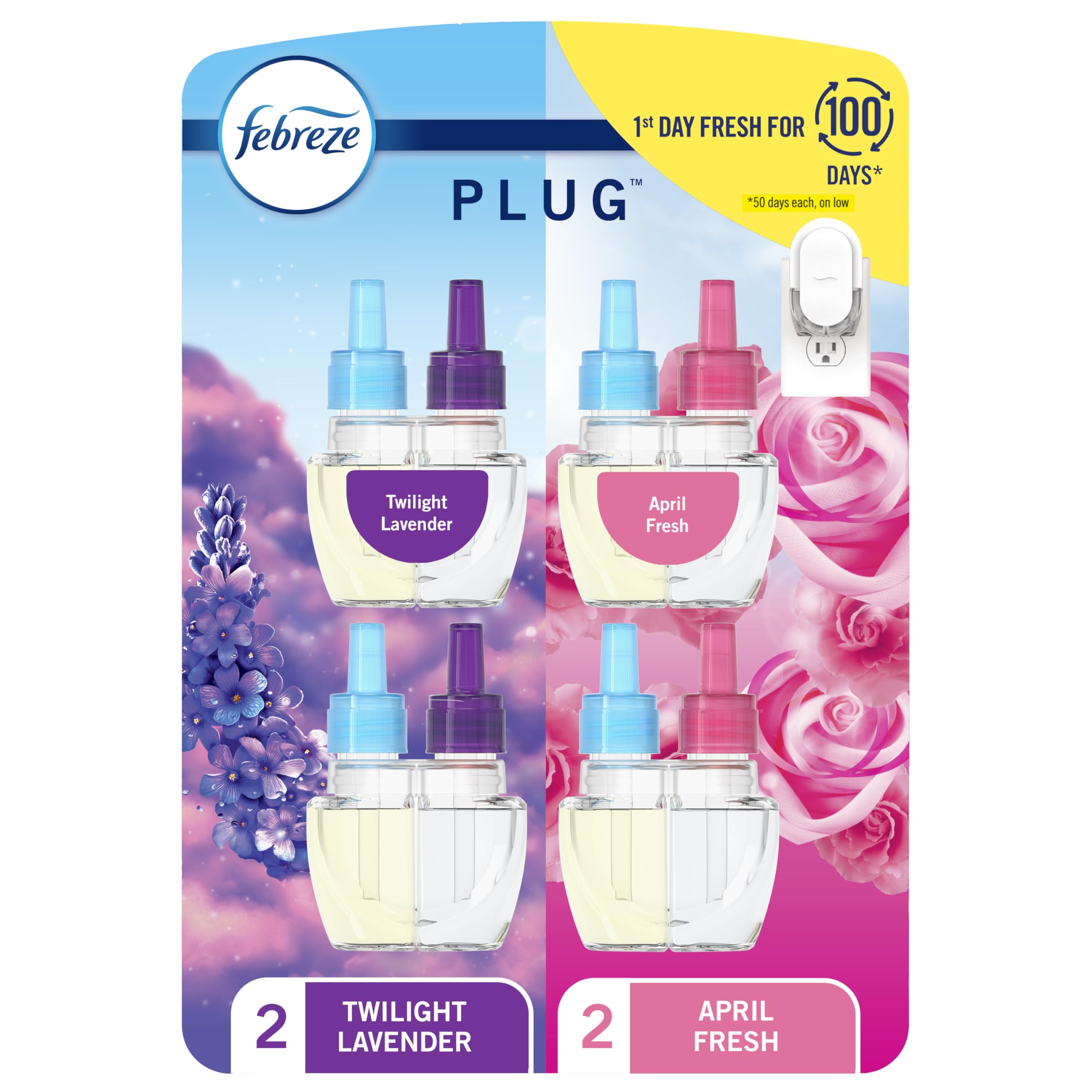 Febreze Fade Defy Plug unit provides lasting freshness in any room.