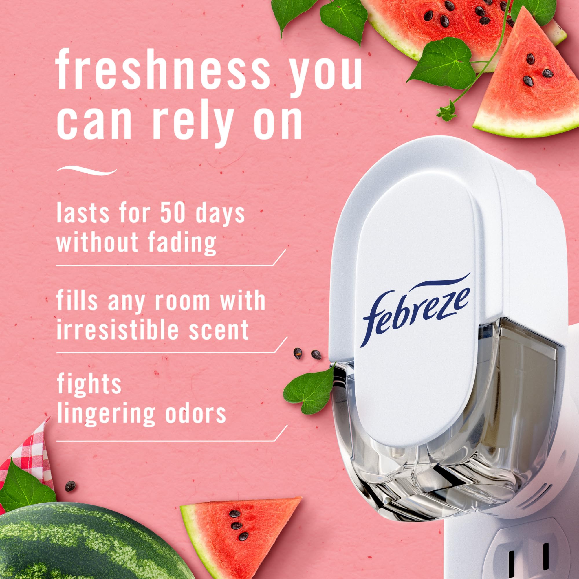 Febreze Fade Defy refill pack with four oils for easy replenishment.
