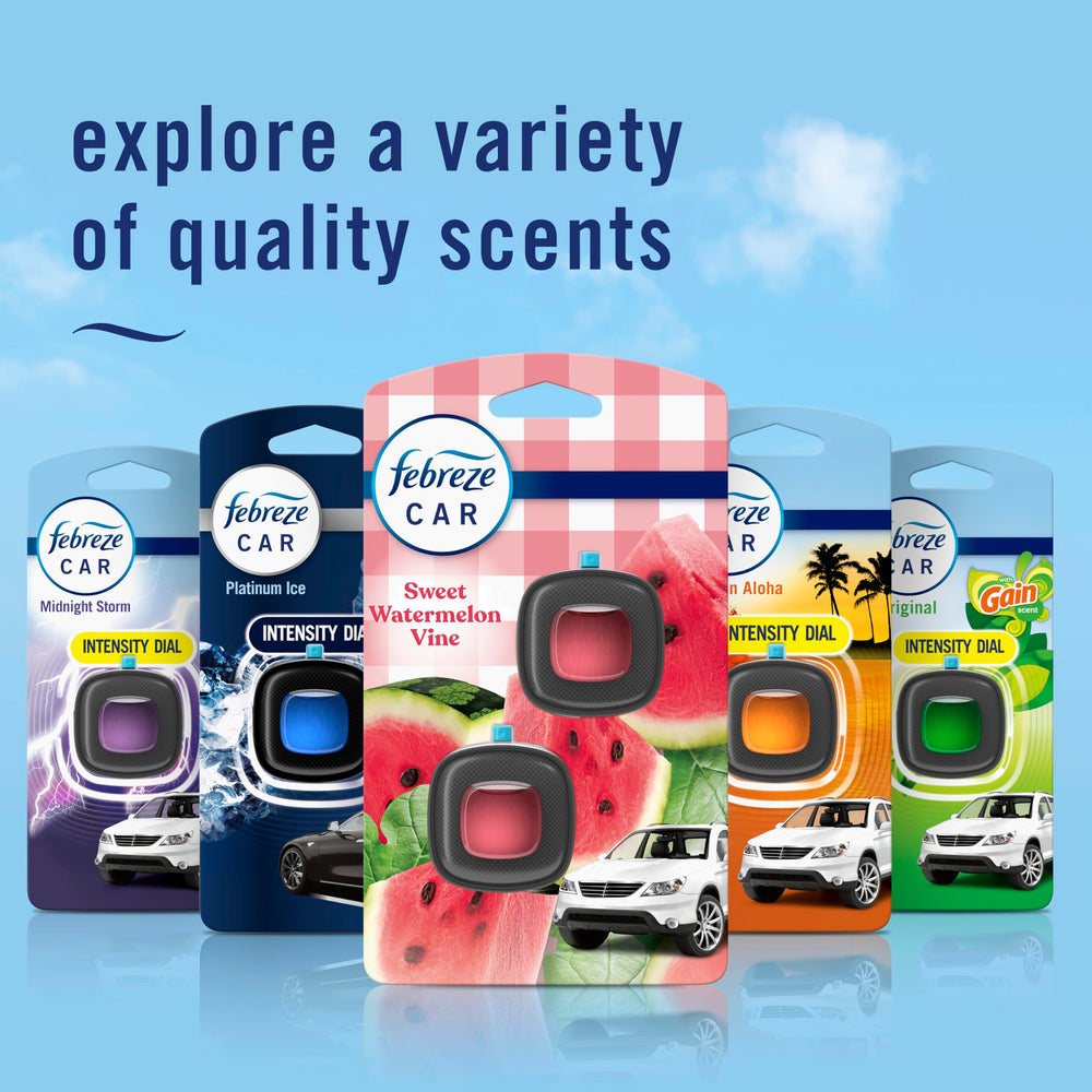 Febreze odor-fighter formula helps reduce car smells on the go.