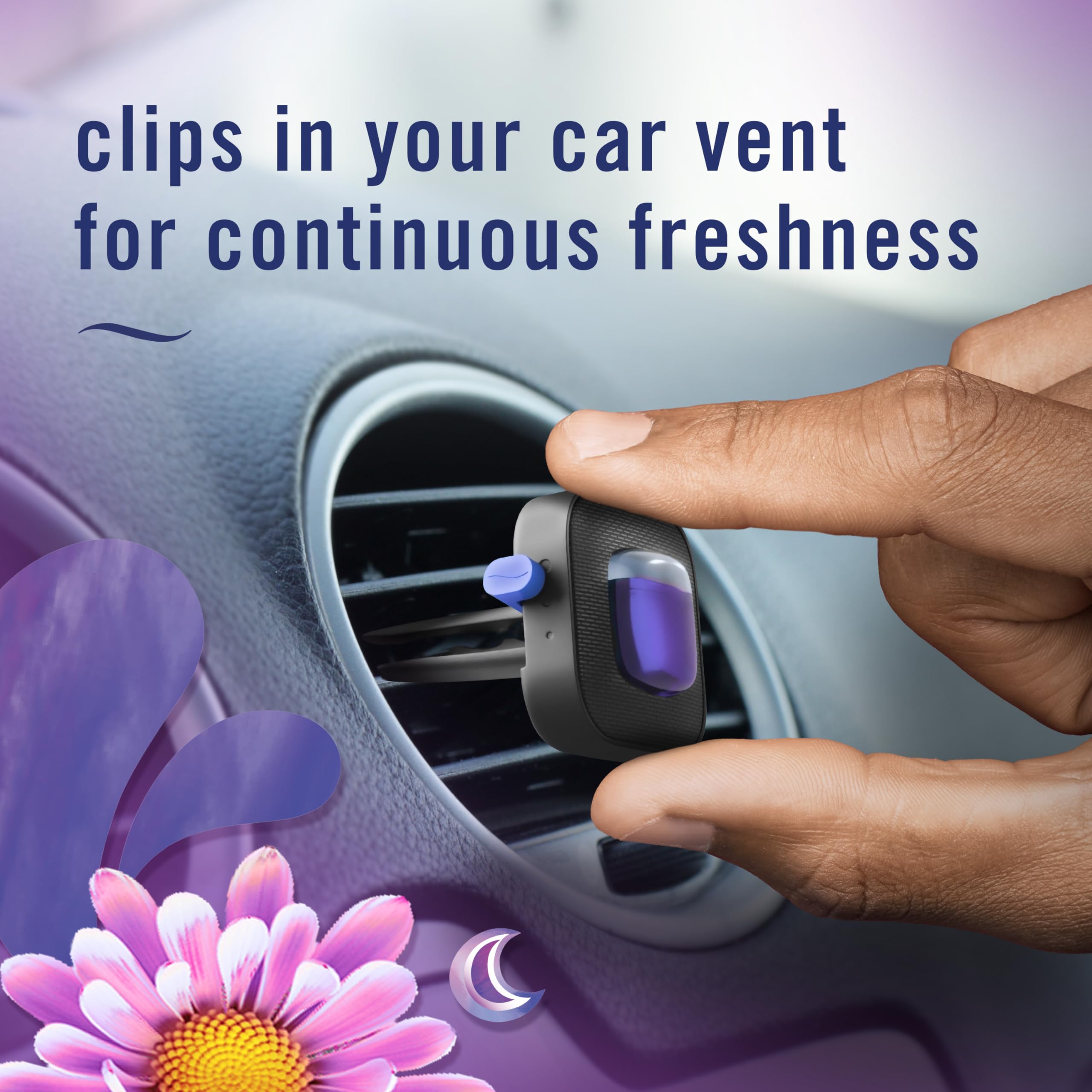 Febreze odor fighters work to neutralize smells during drives.