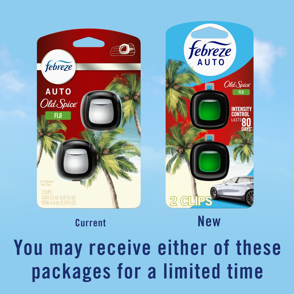 Febreze Old Spice Fiji in-car exterior shot highlighting scent presence