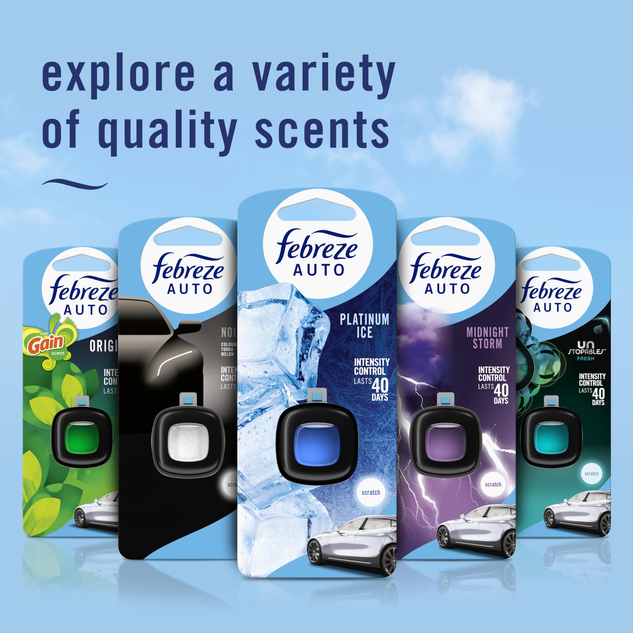 Febreze Old Spice Fiji vent-clip in-use with steady fragrance