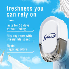 Febreze Plug digital scent control panel illustrates customizable fragrance