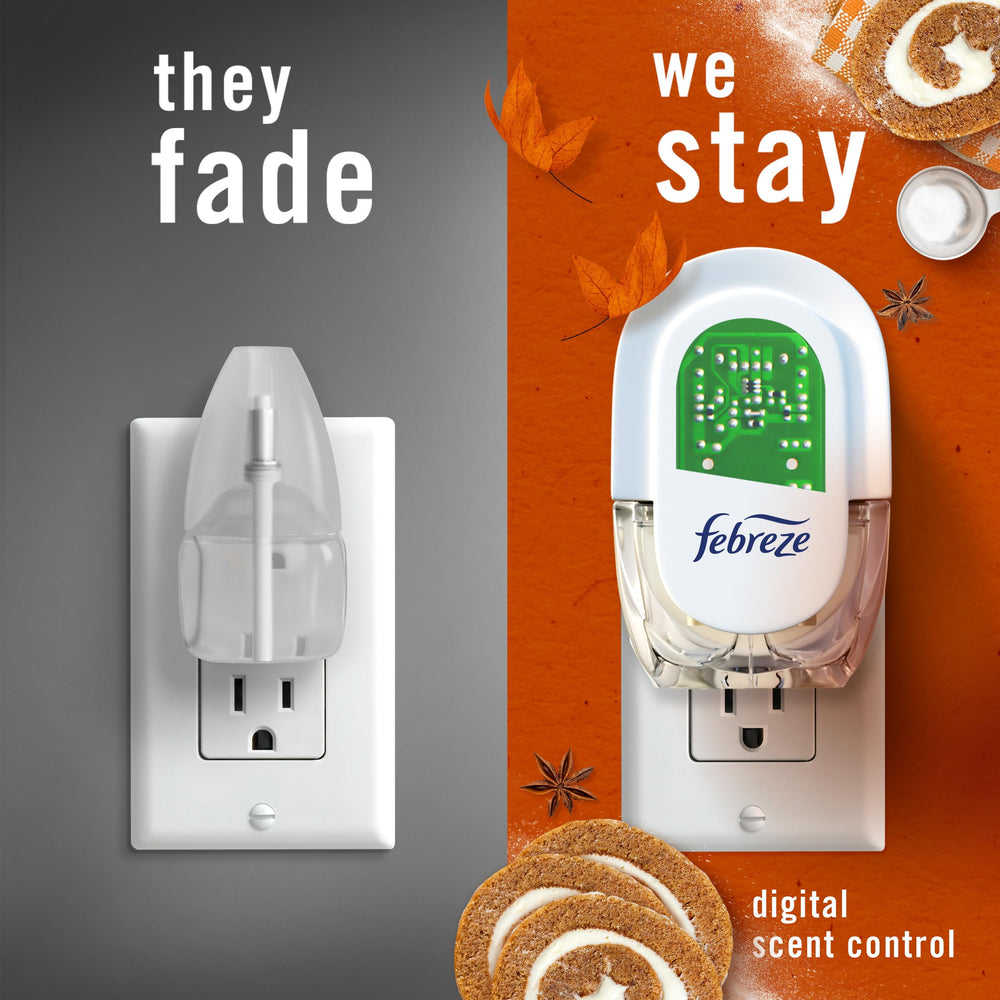 Febreze plug-in air freshener in a kitchen for odor control