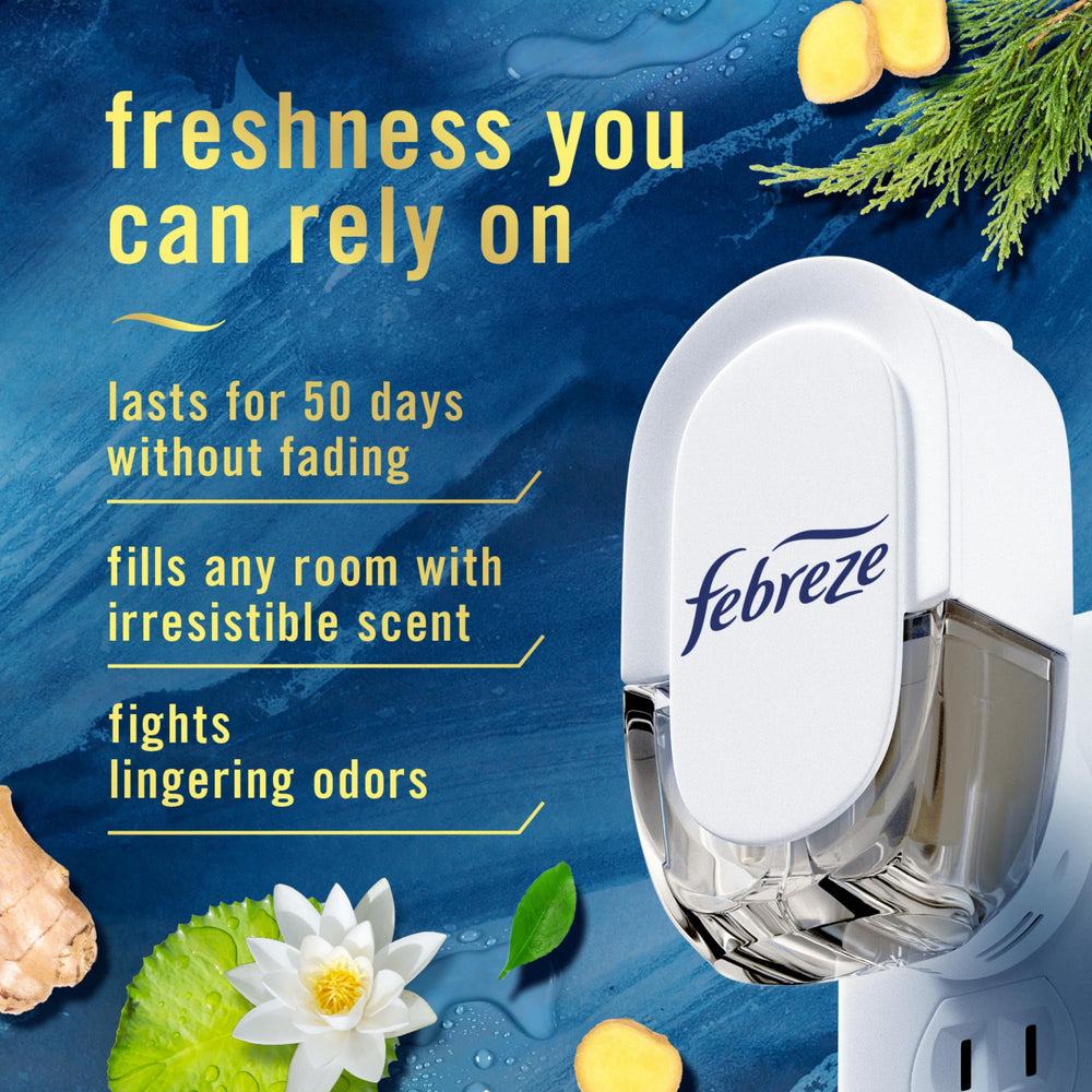 Febreze Plug Mountain packaging showing refill trio