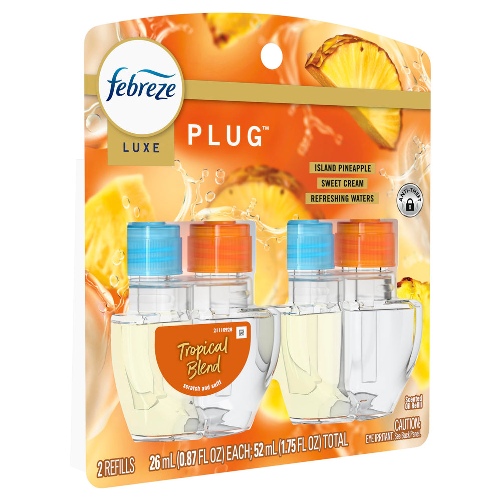 Febreze Plug plug-in device shown on a side table