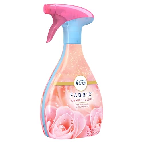 Febreze Romance & Desire window treatments freshened without residue.