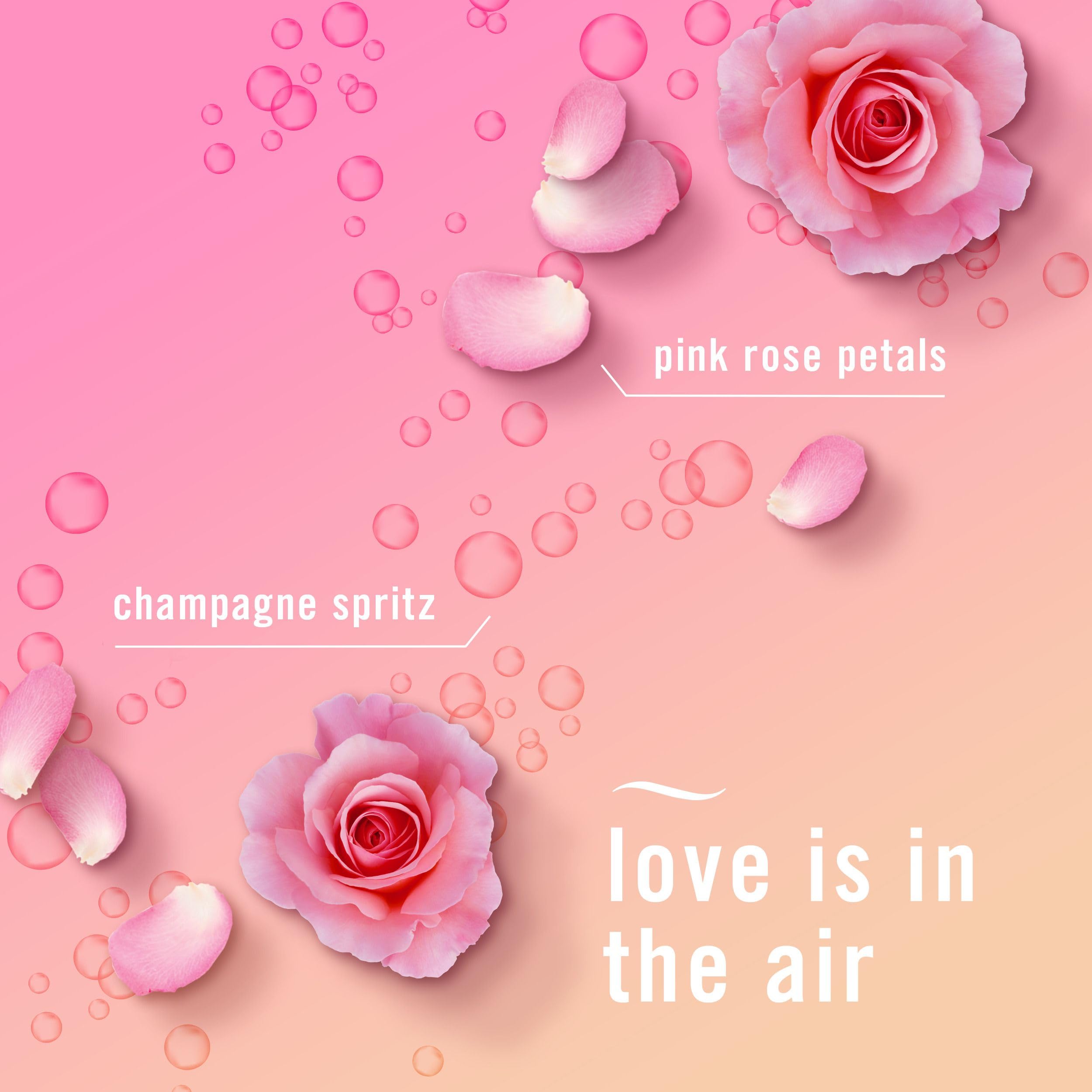 Febreze Romance & Desire pillows and quilts refreshed with a clean aroma.