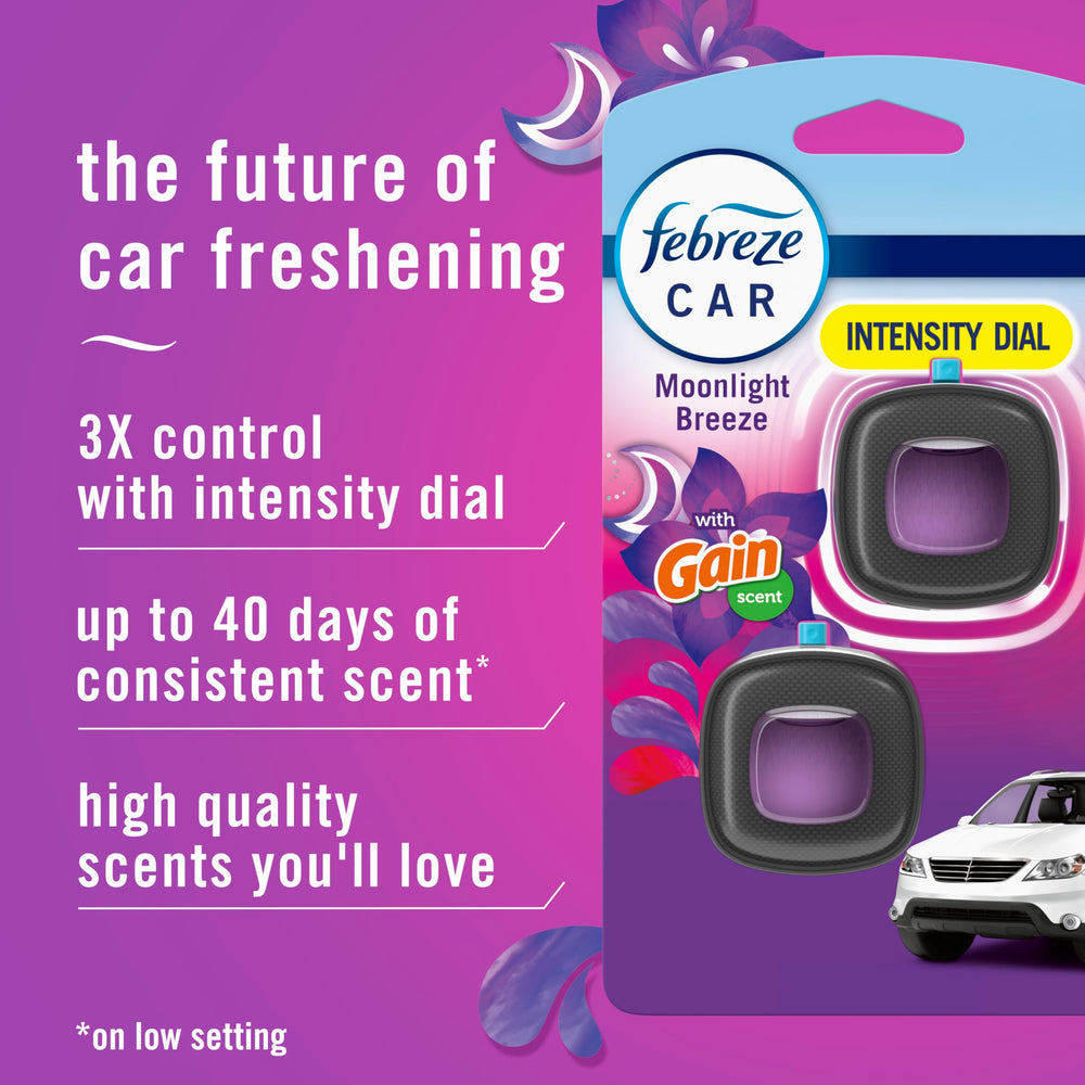 Febreze storage case keeps extra clips fresh and organized.