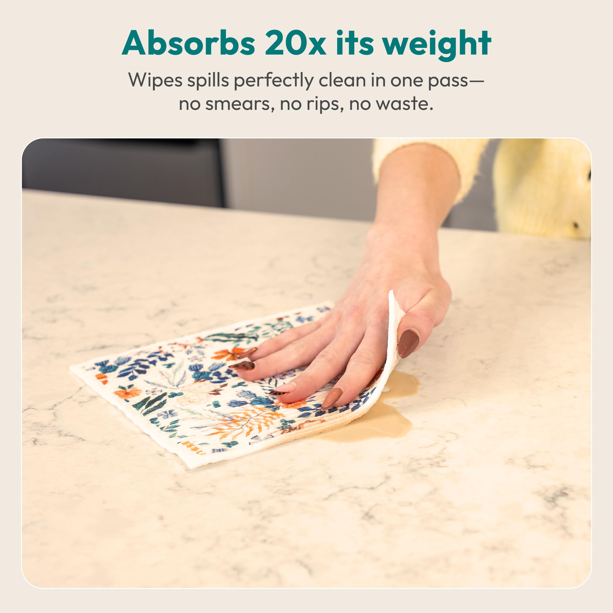 FEBU cloths are safe for granite, glass, wood, and tile surfaces.