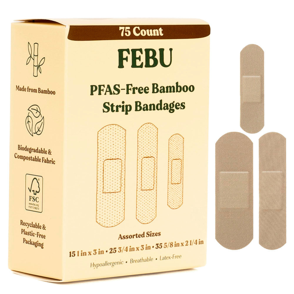 FEBU strip bandages with flexible weave for everyday protection.