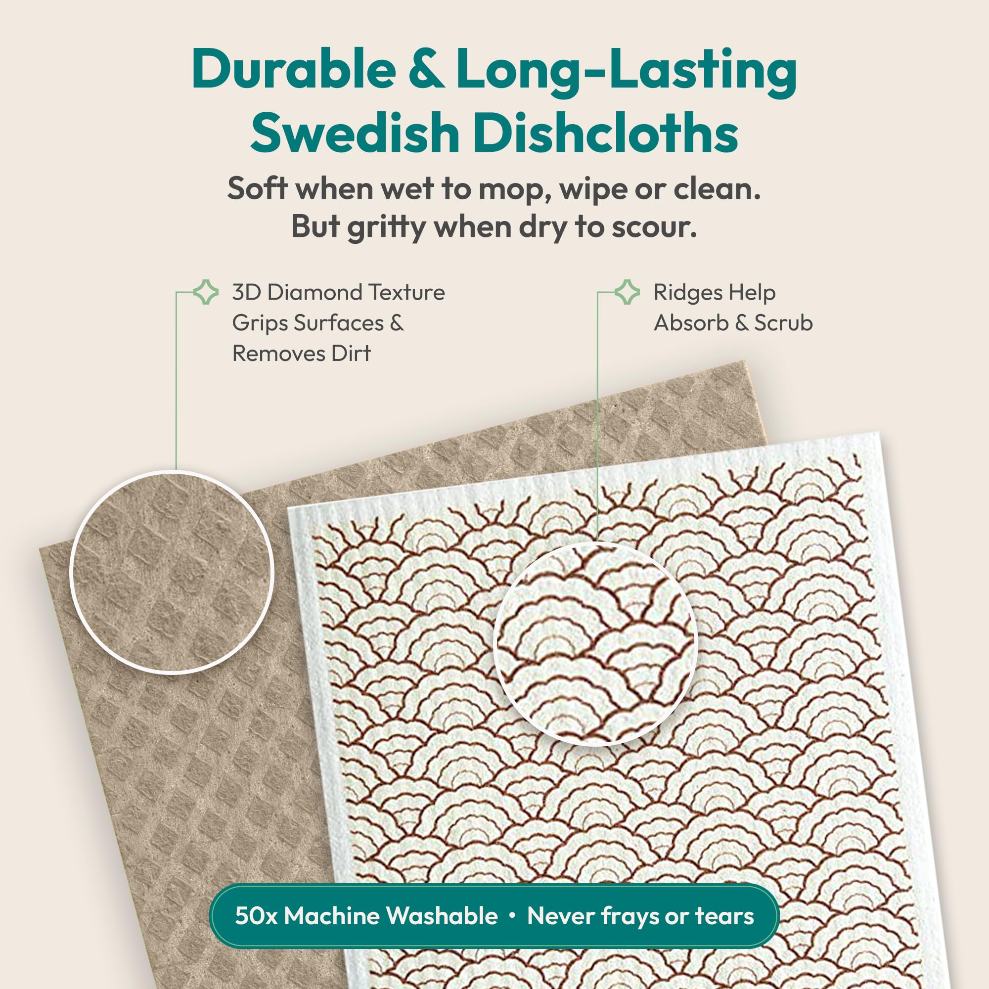 FEBU cloth safe on marble, wood, tile and stainless steel surfaces