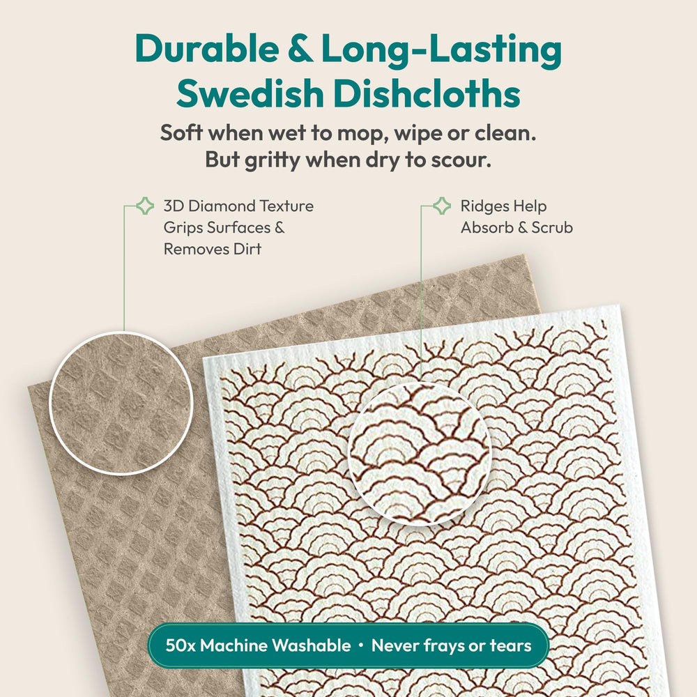 FEBU cloth safe on marble, wood, tile and stainless steel surfaces
