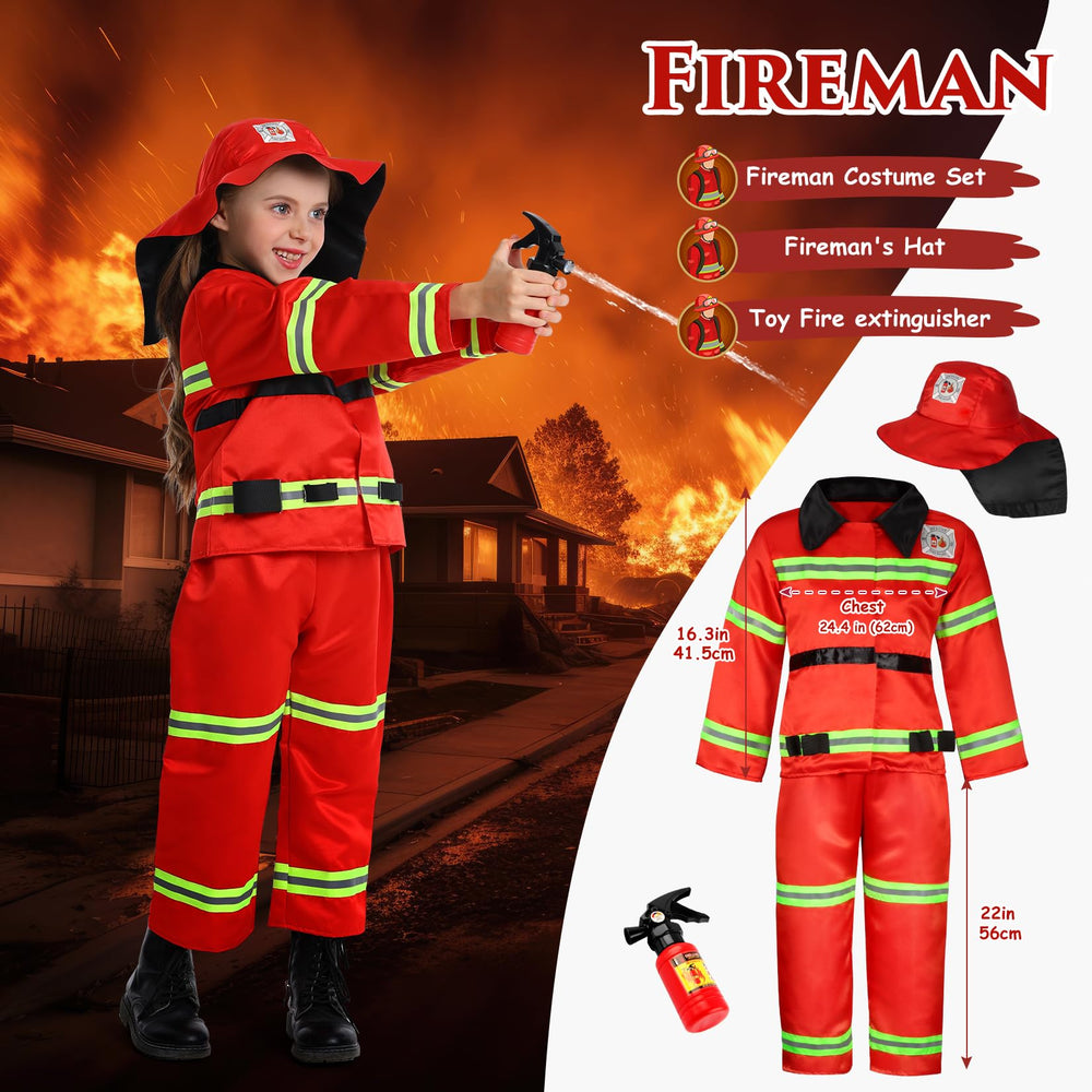 Fedio construction worker costume top and hard hat for building fun