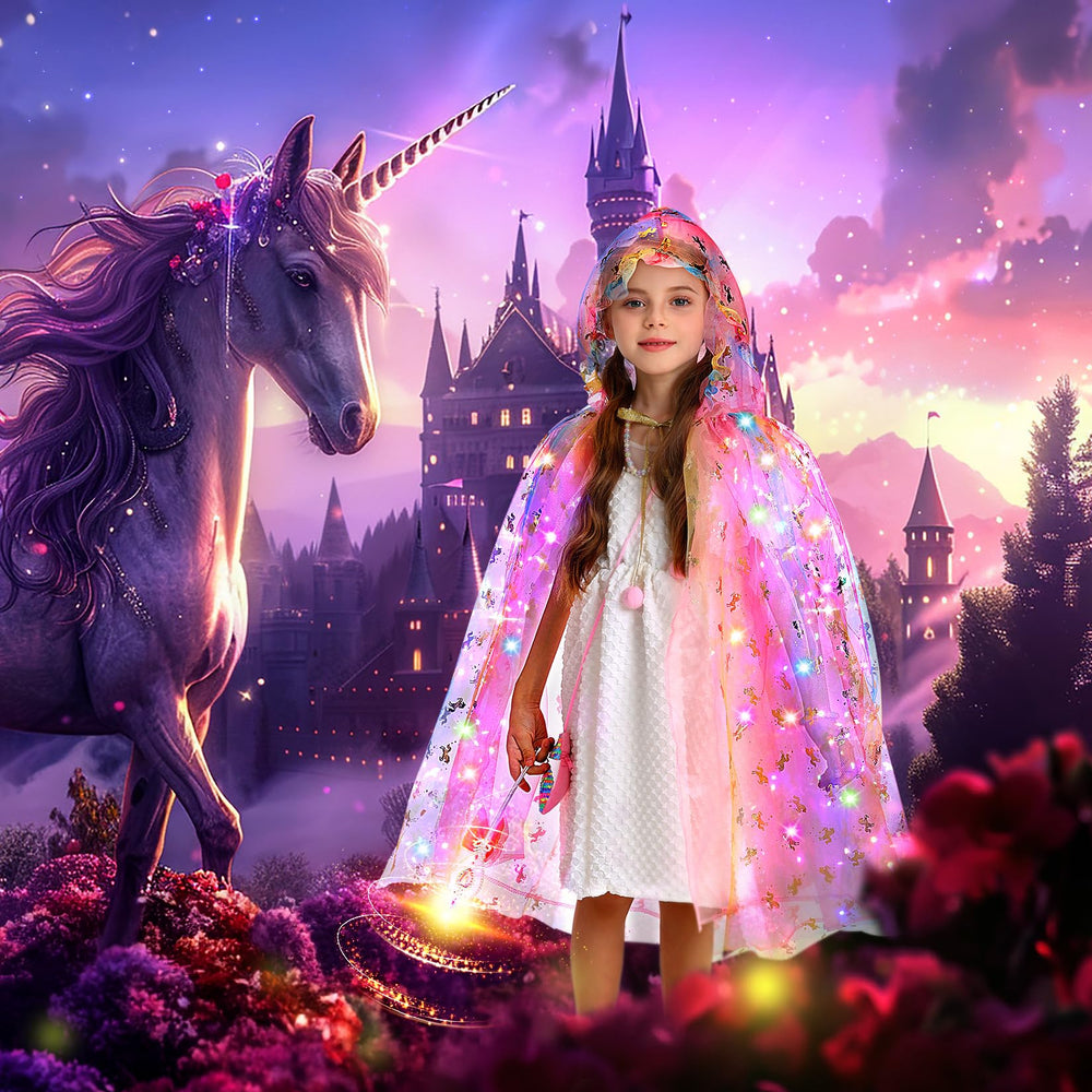 Fedio light-up unicorn headband adds sparkling detail for costume fun.