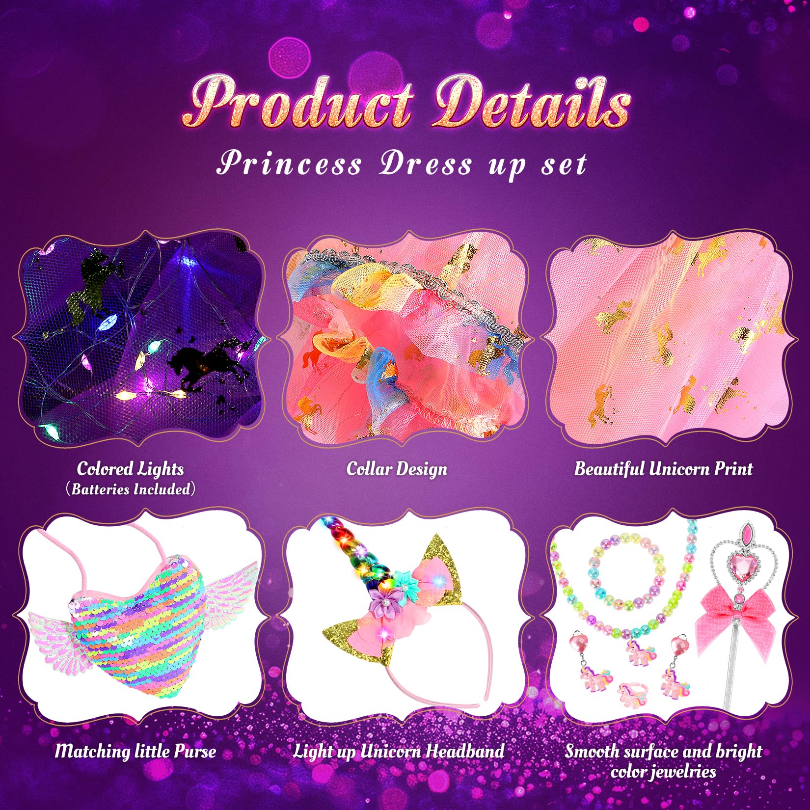 Fedio accessories pack boosts complete princess look for parties.