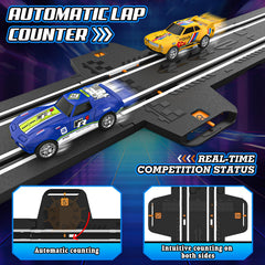 Fedonak Slot Track dual-lane racing enables two-player competition.