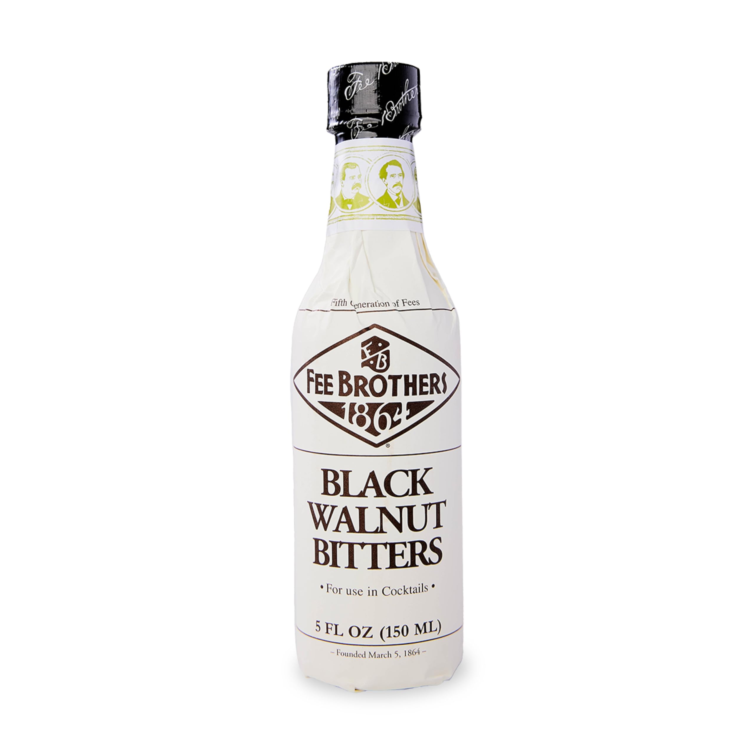 Fee Brothers Black Walnut bottle front view showing rich aroma